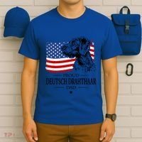 Proud Deutsch Drahthaar Dad American Flag Dog Funny Gift T-Shirt thumb 6