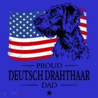 Proud Deutsch Drahthaar Dad American Flag Dog Funny Gift T-Shirt thumb 7