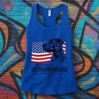 Proud Deutsch Drahthaar Dad American Flag Dog Funny Gift Women's Tank Top thumb 3