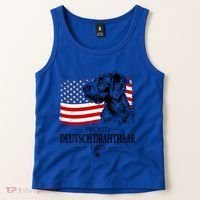 Proud Deutsch Drahthaar Dad American Flag Dog Funny Gift Tank Top thumb 2