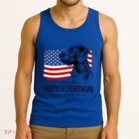 Proud Deutsch Drahthaar Dad American Flag Dog Funny Gift Tank Top thumb 3