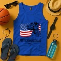 Proud Deutsch Drahthaar Dad American Flag Dog Funny Gift Tank Top thumb 4