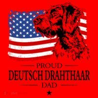 Proud Deutsch Drahthaar Dad American Flag Dog Funny Gift Santa Hat thumb 1
