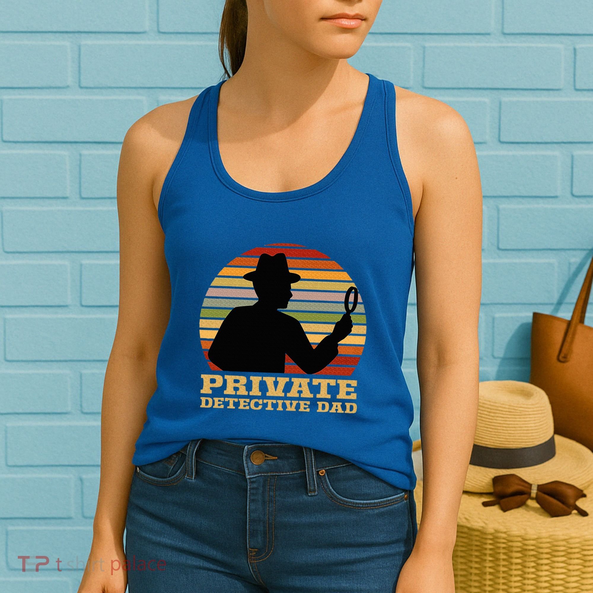 Private Detective Dad Spy Investigation Investigator Spying Women's Tank Top