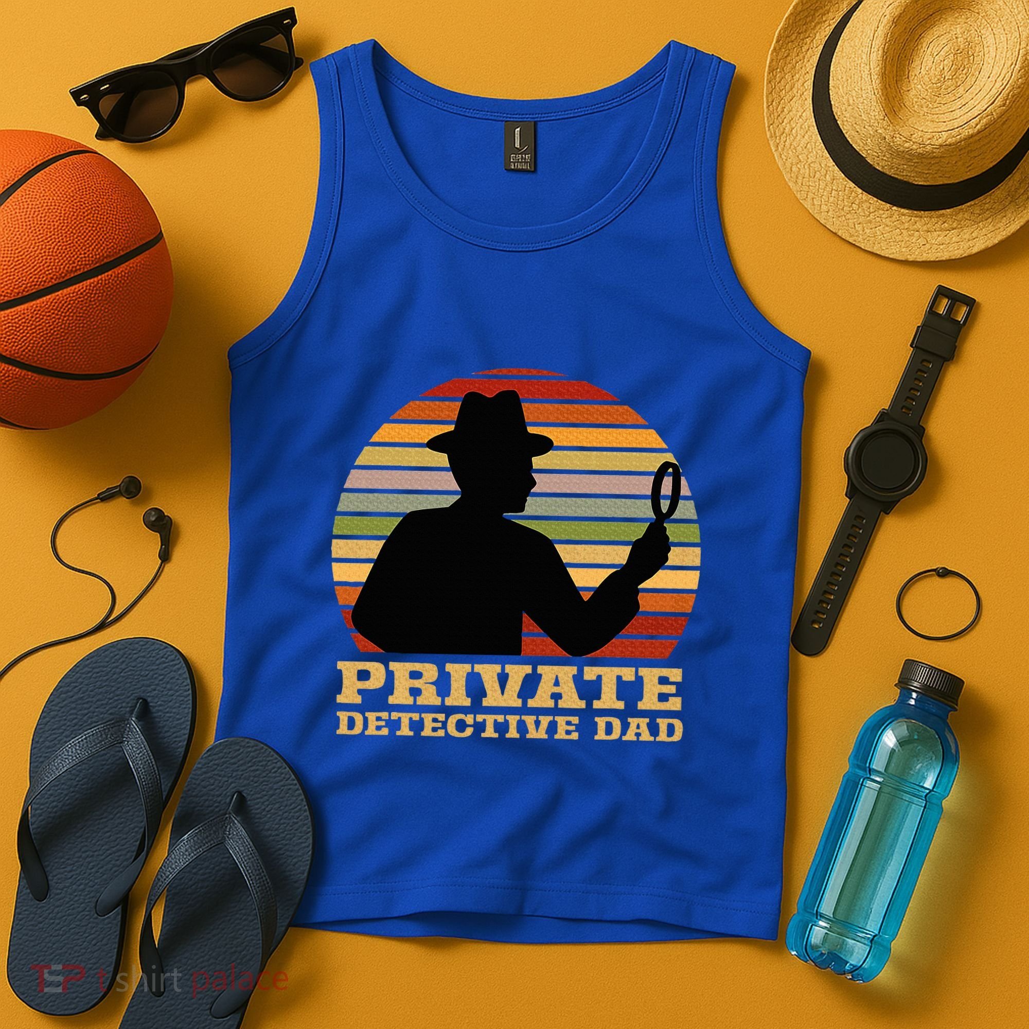 Private Detective Dad Spy Investigation Investigator Spying Tank Top