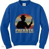 Private Detective Dad Spy Investigation Investigator Spying Kids Sweatshirt thumb 0