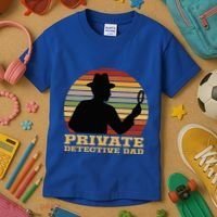 Private Detective Dad Spy Investigation Investigator Spying Kids T-Shirt thumb 3