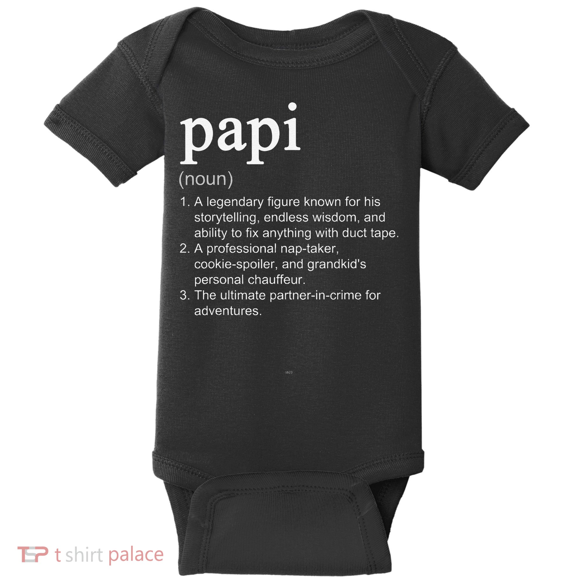 Papi Definition Funny Cool Baby Bodysuit