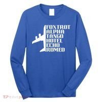 Pilot Dad Father Aviation Captain Phonetics Fathers Day Cool Gift Long Sleeve Shirt thumb 0