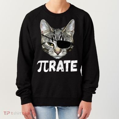 Pi Day Funny Cat Pirate Women's Sweatshirt