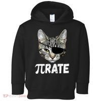 Pi Day Funny Cat Pirate Toddler Hoodie thumb 0