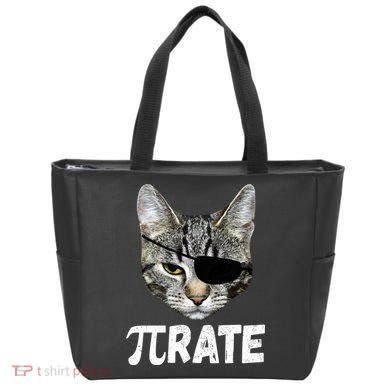 Pi Day Funny Cat Pirate Tote Bag