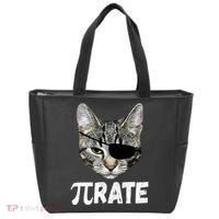 Pi Day Funny Cat Pirate Tote Bag thumb 0