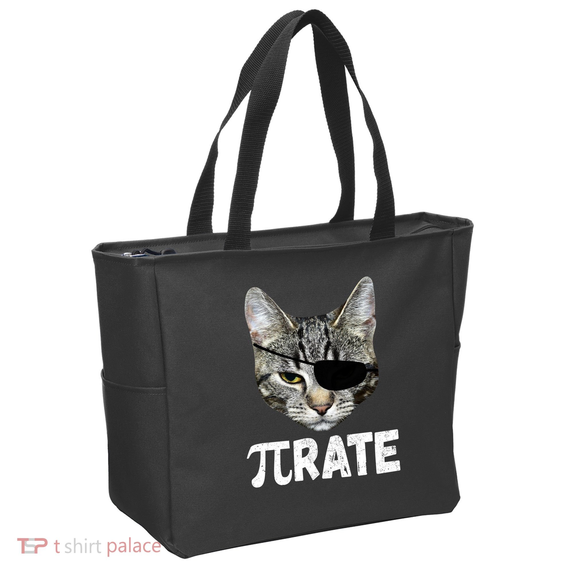 Pi Day Funny Cat Pirate Tote Bag