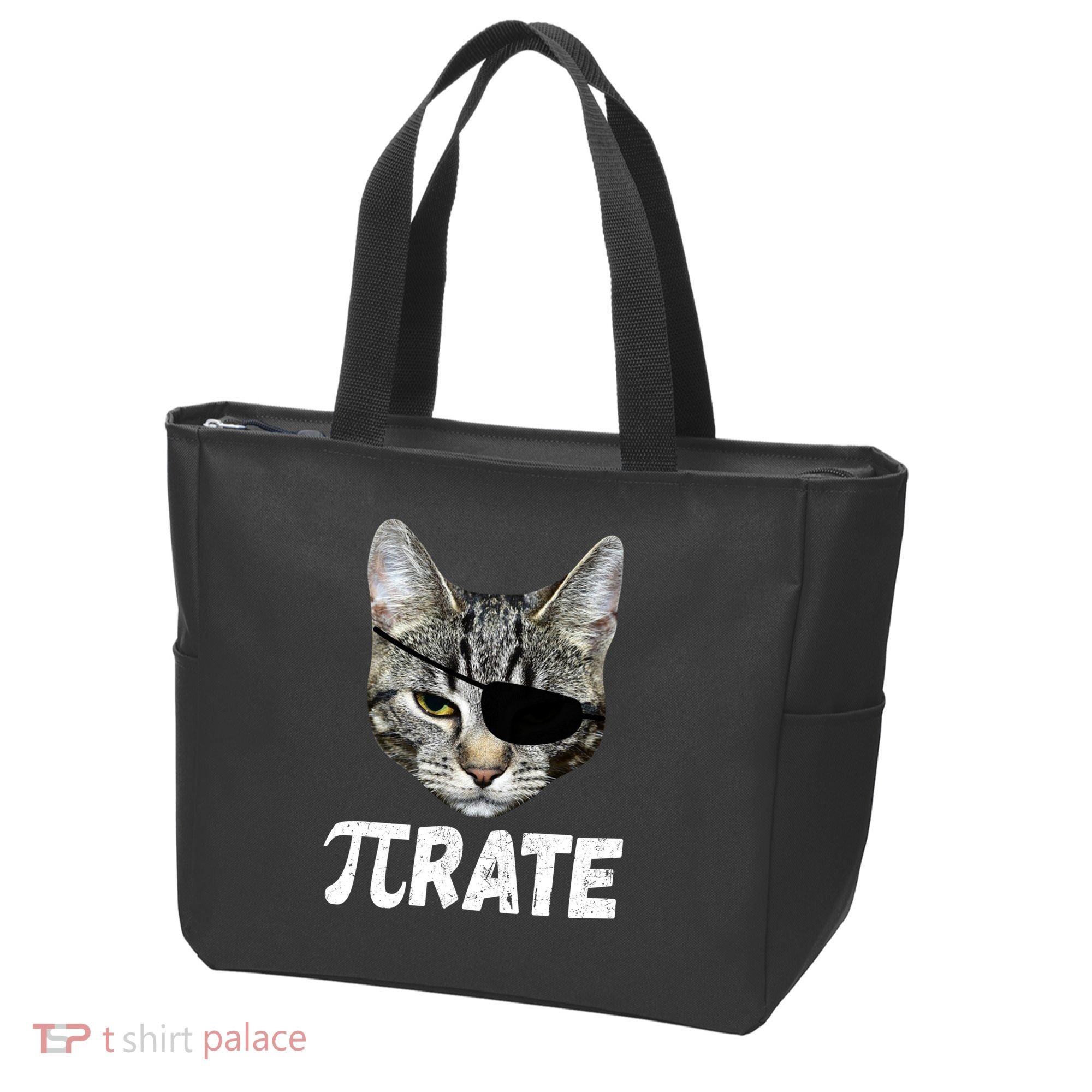 Pi Day Funny Cat Pirate Tote Bag