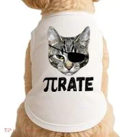 Pi Day Funny Cat Pirate Doggie Tank thumb 0