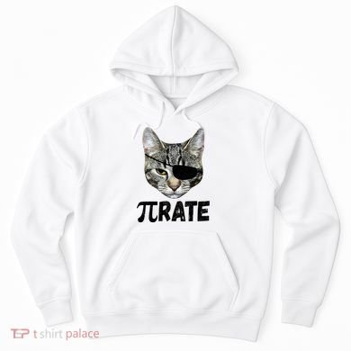 Pi Day Funny Cat Pirate Hoodie