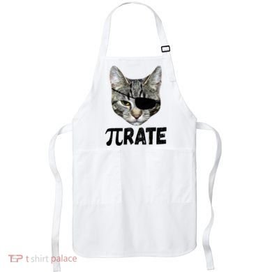 Pi Day Funny Cat Pirate Apron