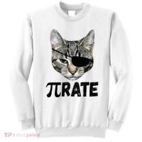 Pi Day Funny Cat Pirate Sweatshirt thumb 0