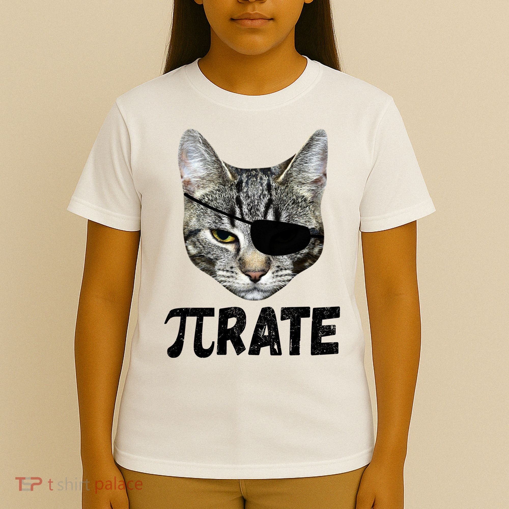 Pi Day Funny Cat Pirate T-Shirt