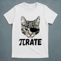 Pi Day Funny Cat Pirate T-Shirt thumb 5