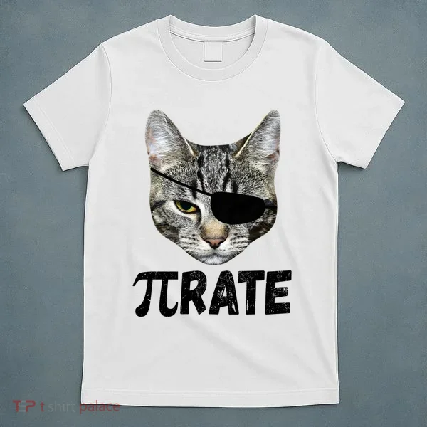 Pi Day Funny Cat Pirate T-Shirt
