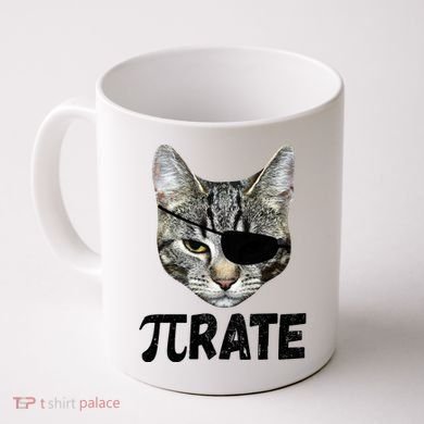 Pi Day Funny Cat Pirate Coffee Mug