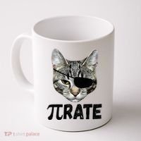 Pi Day Funny Cat Pirate Coffee Mug thumb 0