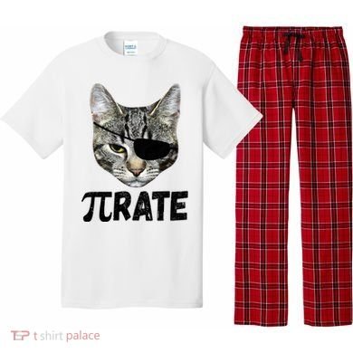 Pi Day Funny Cat Pirate Pajama Set