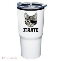 Pi Day Funny Cat Pirate Tumbler thumb 0