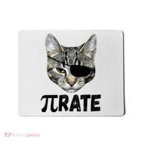 Pi Day Funny Cat Pirate Mousepad thumb 0