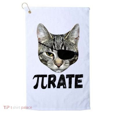 Pi Day Funny Cat Pirate Golf Towel