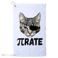 Pi Day Funny Cat Pirate Golf Towel thumb 0