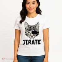 Pi Day Funny Cat Pirate Women's T-Shirt thumb 4