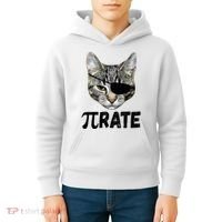 Pi Day Funny Cat Pirate Kids Hoodie thumb 4