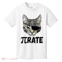 Pi Day Funny Cat Pirate Kids T-Shirt thumb 0