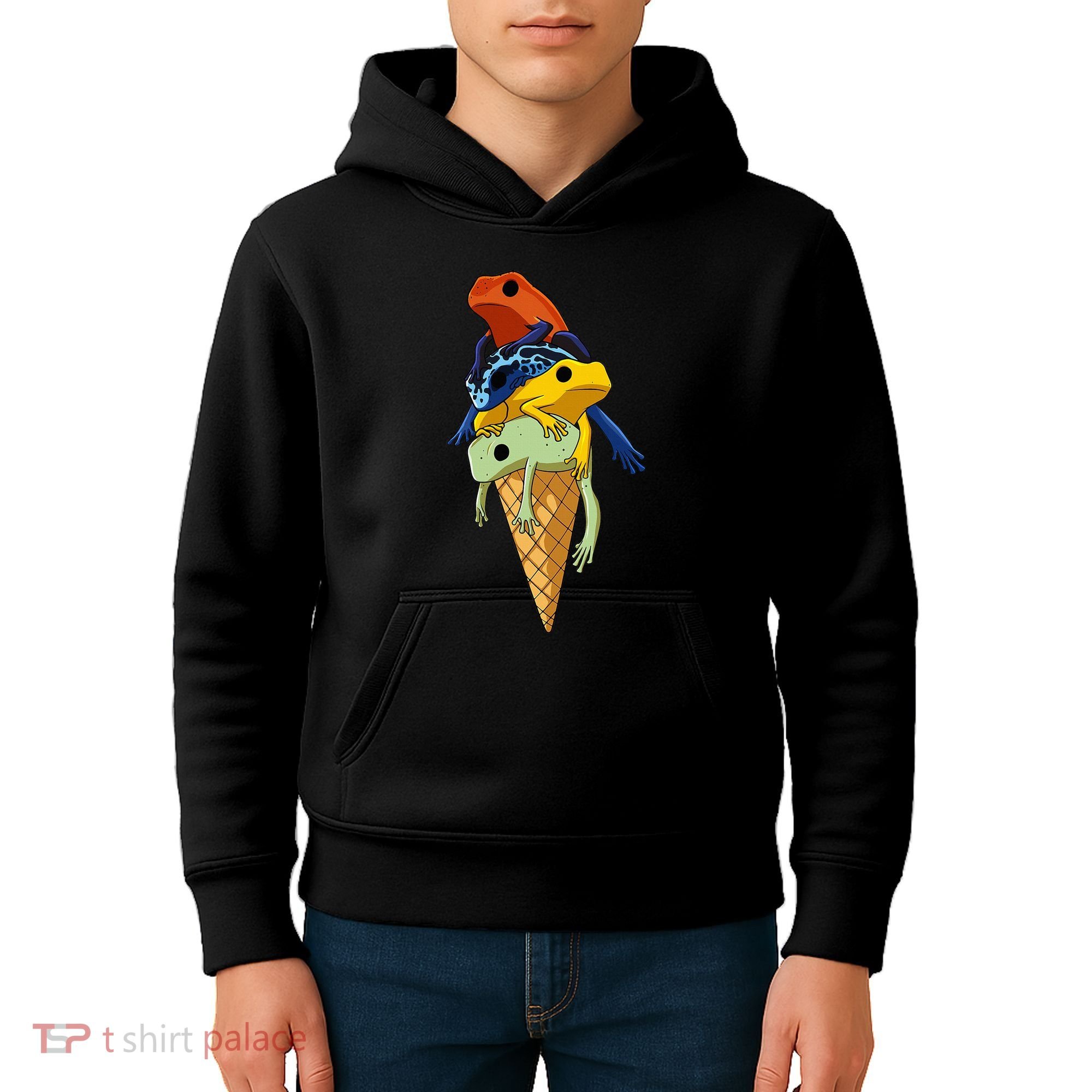 P.O.I.S.O.N Dart Frogs Ice Cream Kids Hoodie
