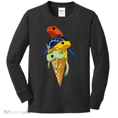 P.O.I.S.O.N Dart Frogs Ice Cream Kids Long Sleeve Shirt