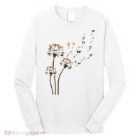 Papillon Dogs Flower Fly Dandelion Dog Mama Dog Lover Long Sleeve Shirt thumb 0