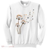 Papillon Dogs Flower Fly Dandelion Dog Mama Dog Lover Sweatshirt thumb 0
