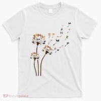 Papillon Dogs Flower Fly Dandelion Dog Mama Dog Lover T-Shirt thumb 0