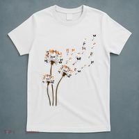 Papillon Dogs Flower Fly Dandelion Dog Mama Dog Lover T-Shirt thumb 5