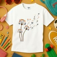 Papillon Dogs Flower Fly Dandelion Dog Mama Dog Lover Kids T-Shirt thumb 3