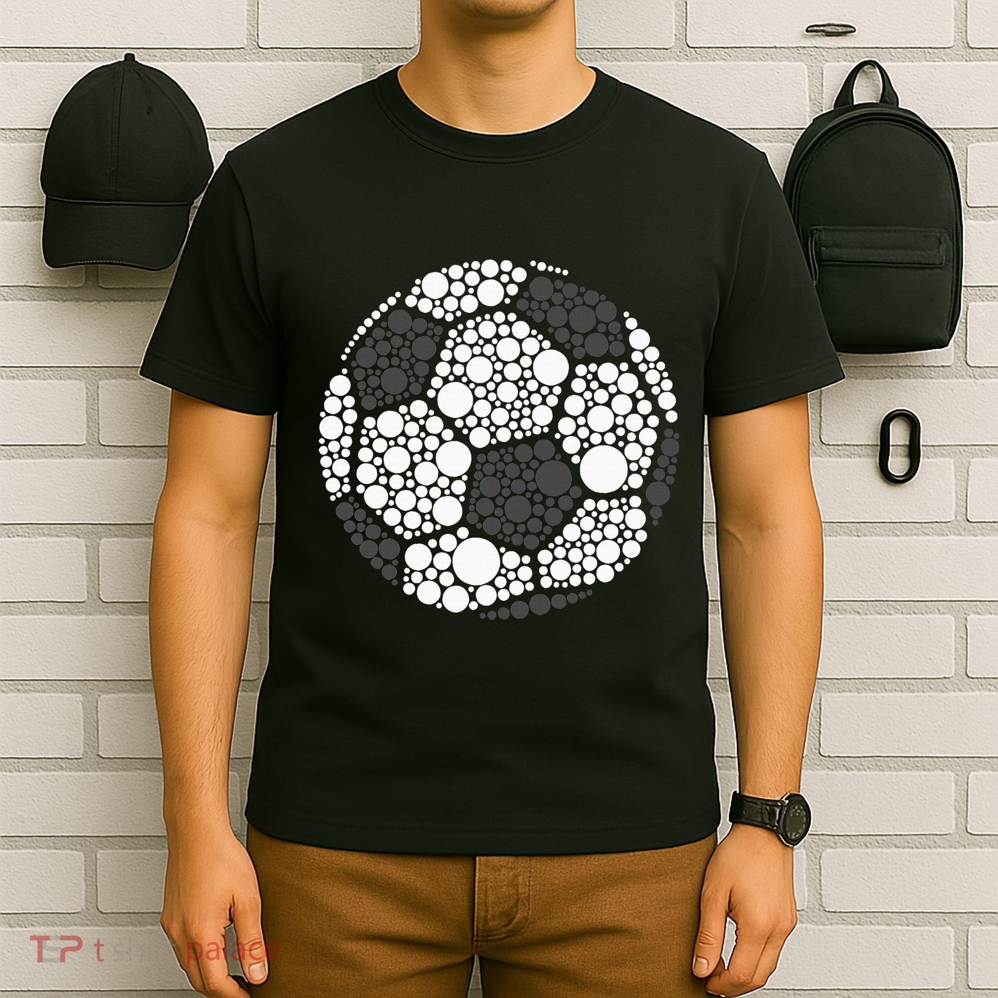 Polka Dot Football Soccer Lover Happy Dot Day Sport Ball T-Shirt