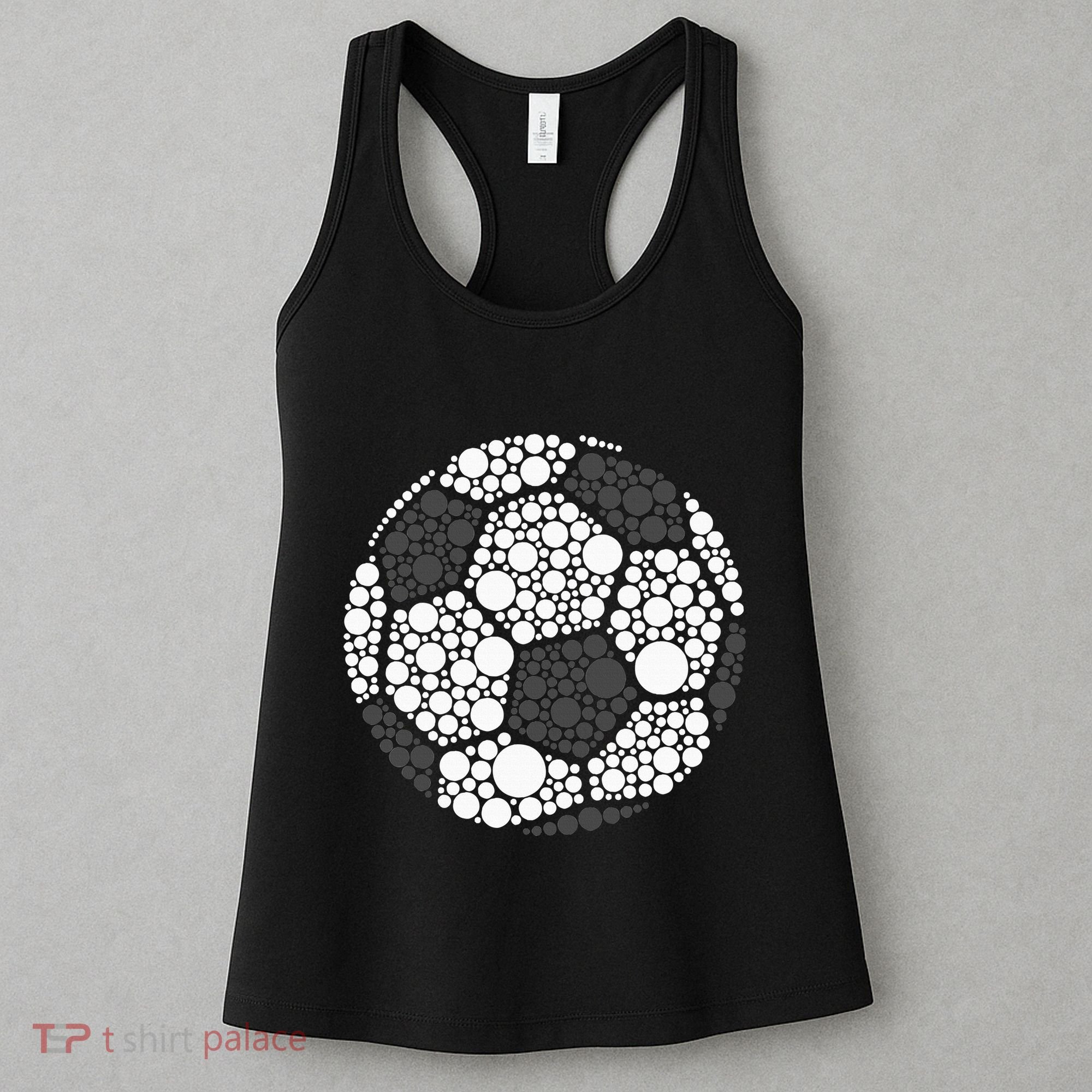 Polka Dot Football Soccer Lover Happy Dot Day Sport Ball Women's Tank Top