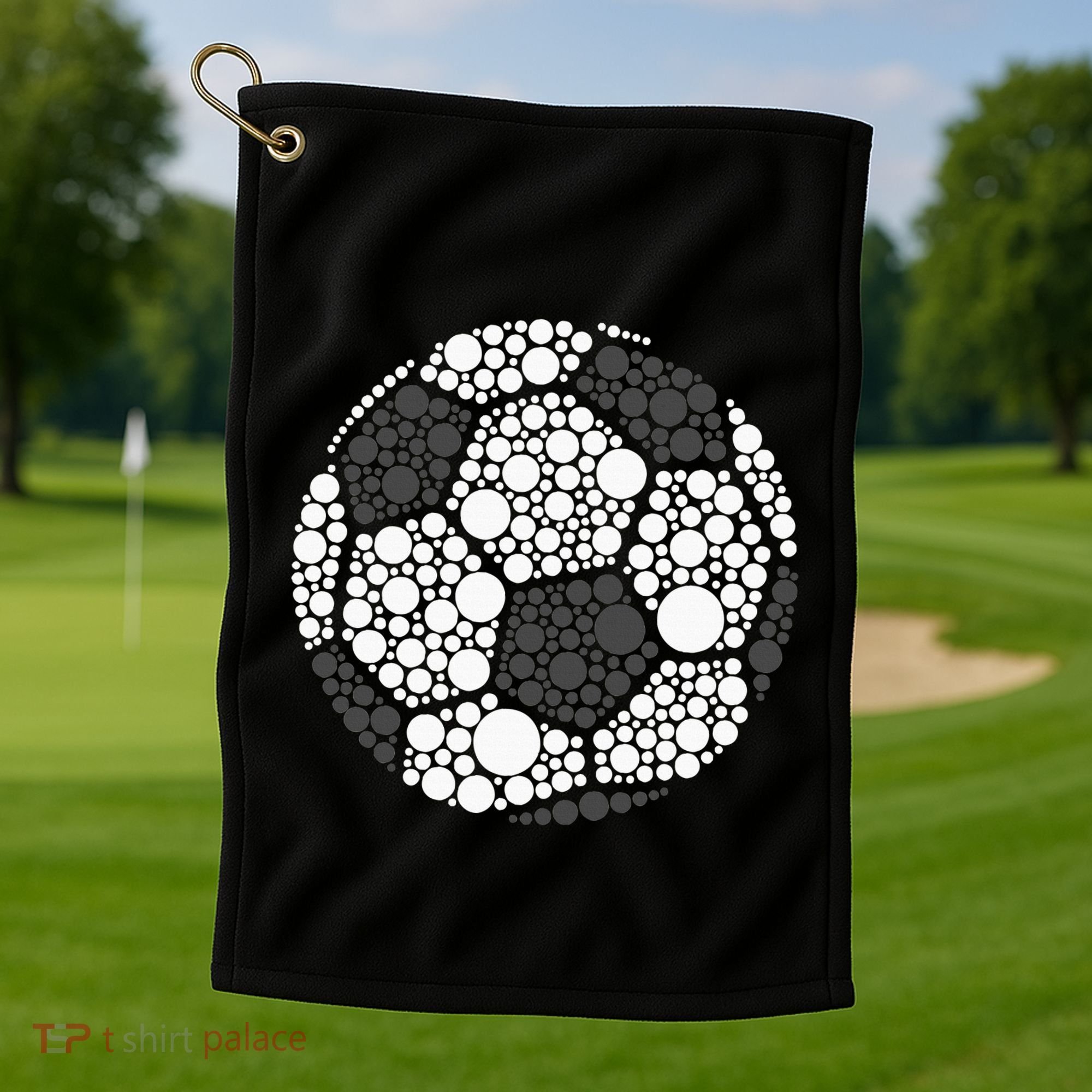 Polka Dot Football Soccer Lover Happy Dot Day Sport Ball Golf Towel