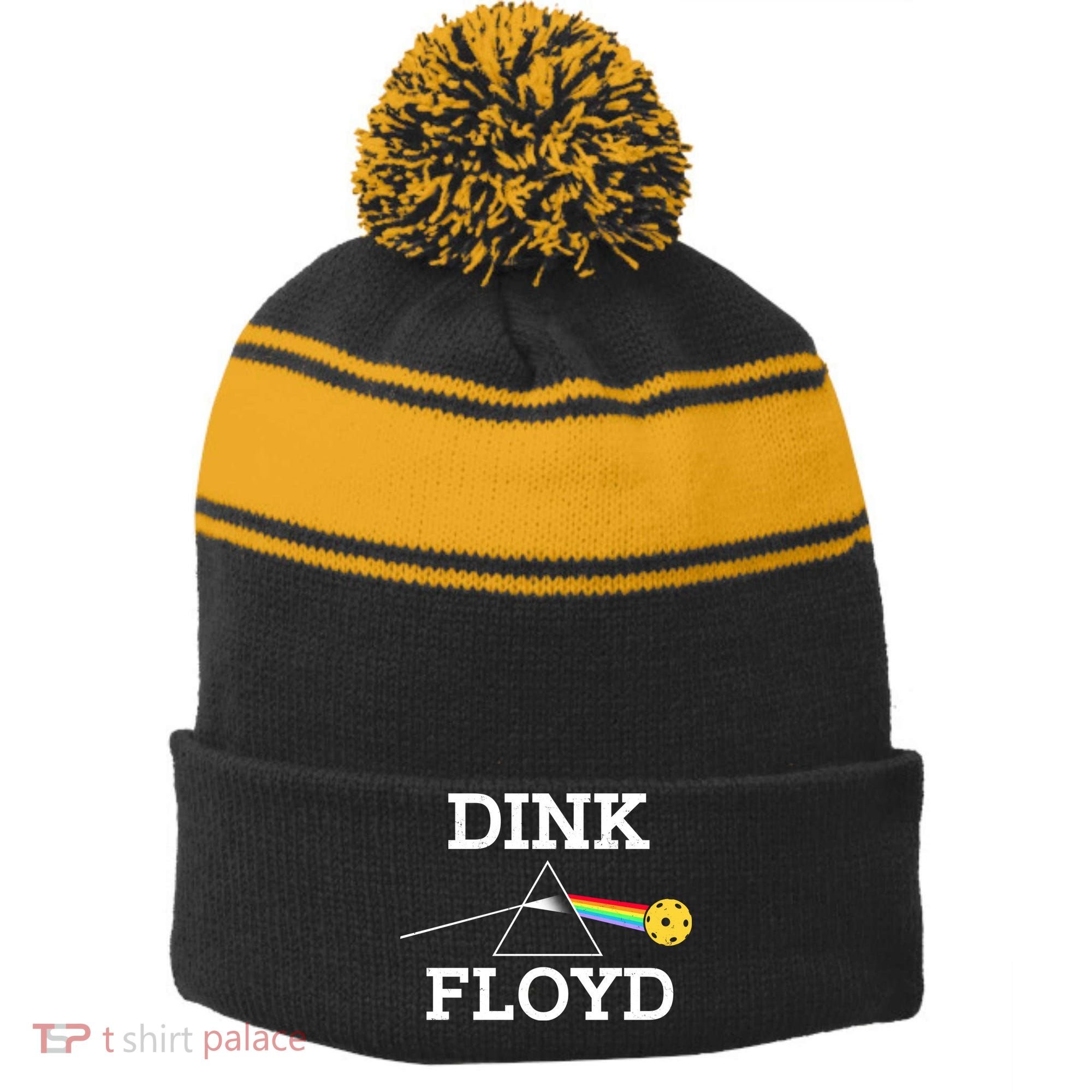 Pickleball Dink Floyd Stripe Pom Pom Beanie