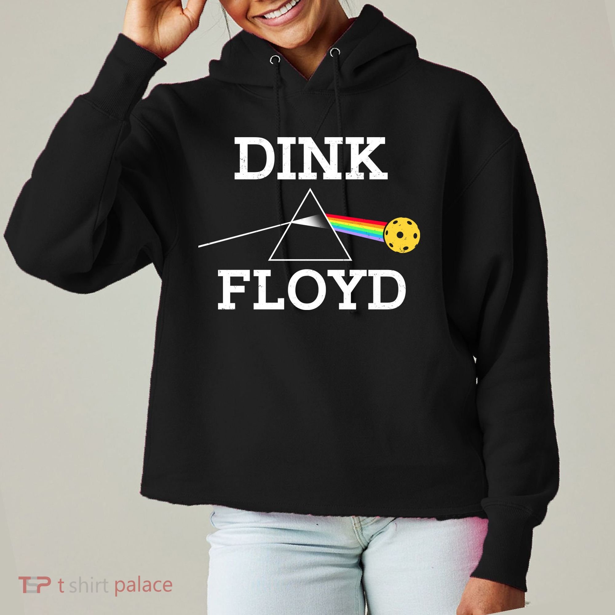 Pickleball Dink Floyd Ladies Heavyweight Boxy Pullover Hoodie