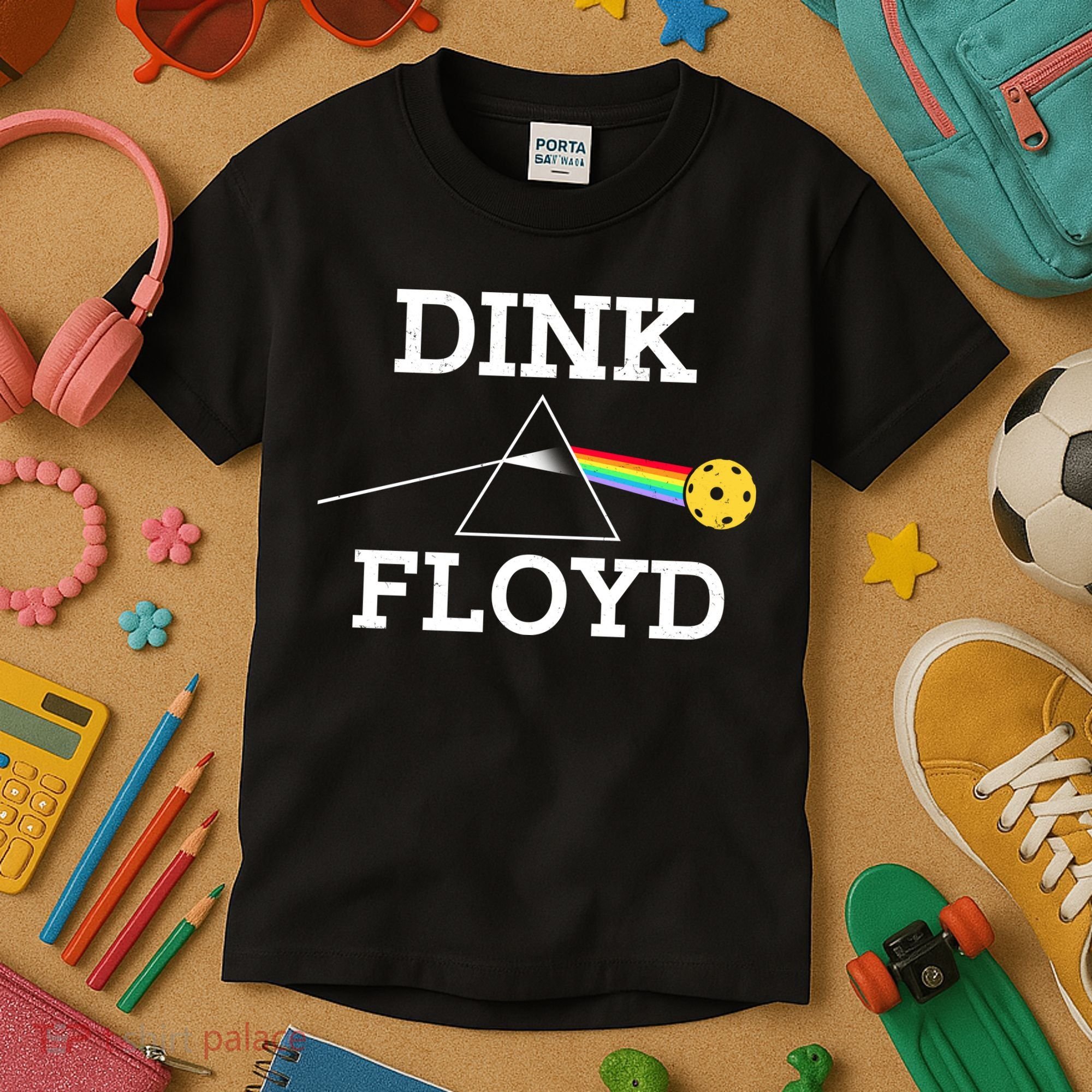 Pickleball Dink Floyd Kids T-Shirt