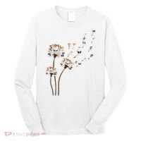 Papillon Dogs Flower Fly Dandelion Dog Mama Dog Lover Long Sleeve Shirt thumb 0